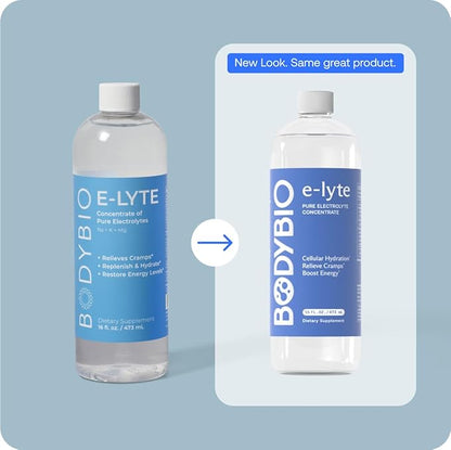 BodyBio e-Lyte - Electrolytes for Hydration, Energy and Cramp Relief, 16 fl oz - Nirvana Guru