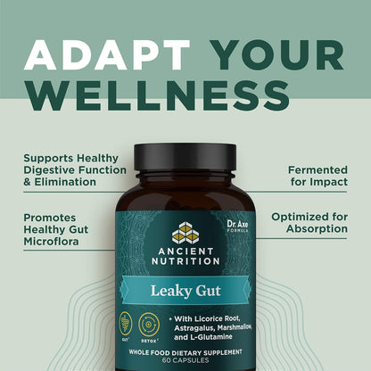 Ancient Nutrition Gut Health Supplement Leaky Gut Capsules,60 Ct - Nirvana Guru