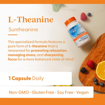 Doctor's Best L-Theanine Contains Suntheanine,90 Count - Nirvana Guru