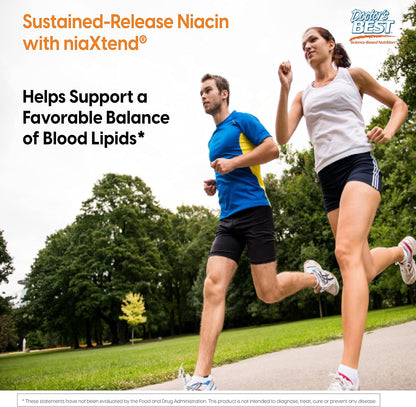 Doctors Best Sustained-Release Niacin with niaXtend, Supports Heart Health, Vegan 120 Tablets - Nirvana Guru