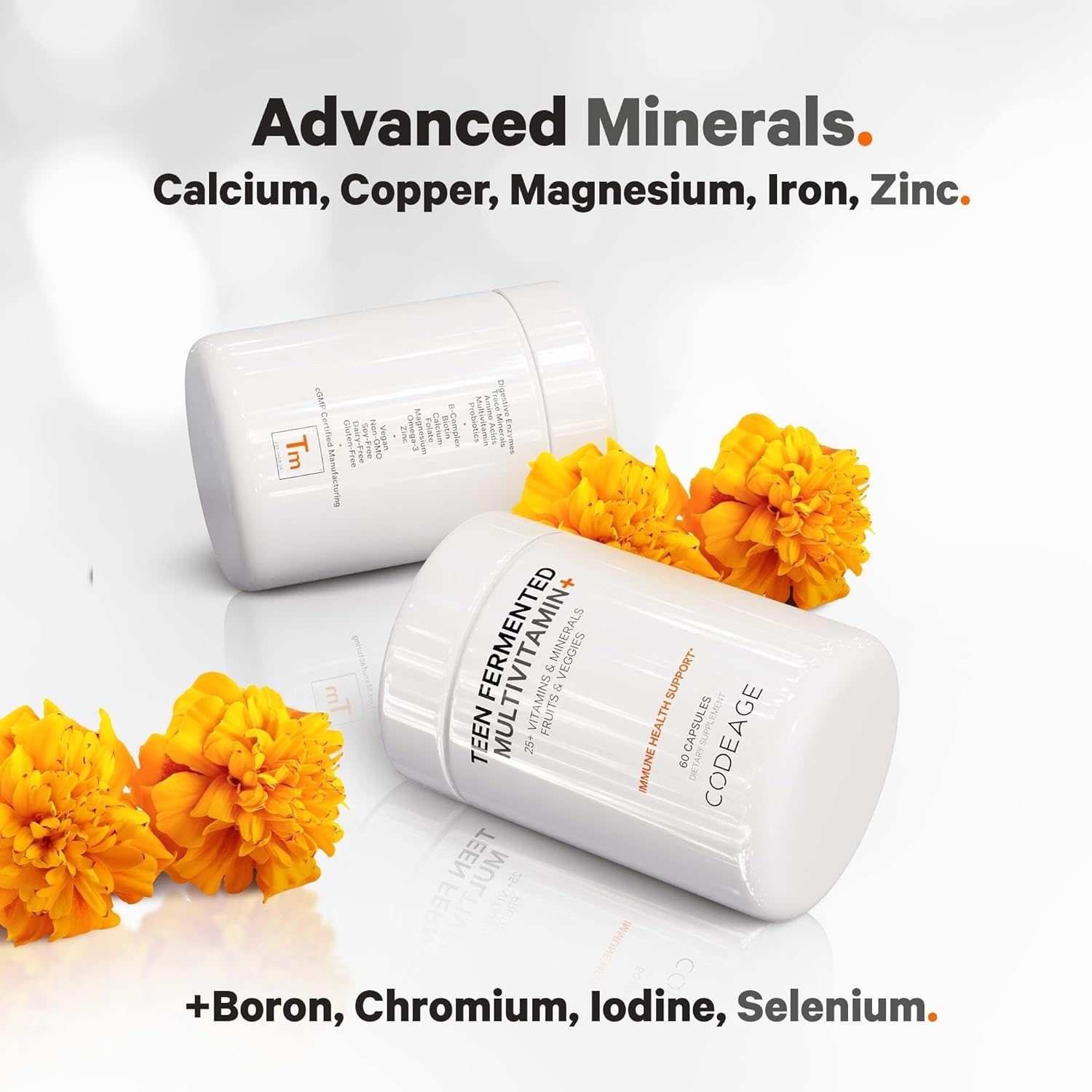 Codeage Teen Multivitamin Supplemen,Organic Whole Food Formula with Omega-3 and Vitamins A to K - 60 Capsules - Nirvana Guru
