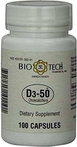 Bio-Tech Pharmacal D3-50,100 Capsules - Nirvana Guru