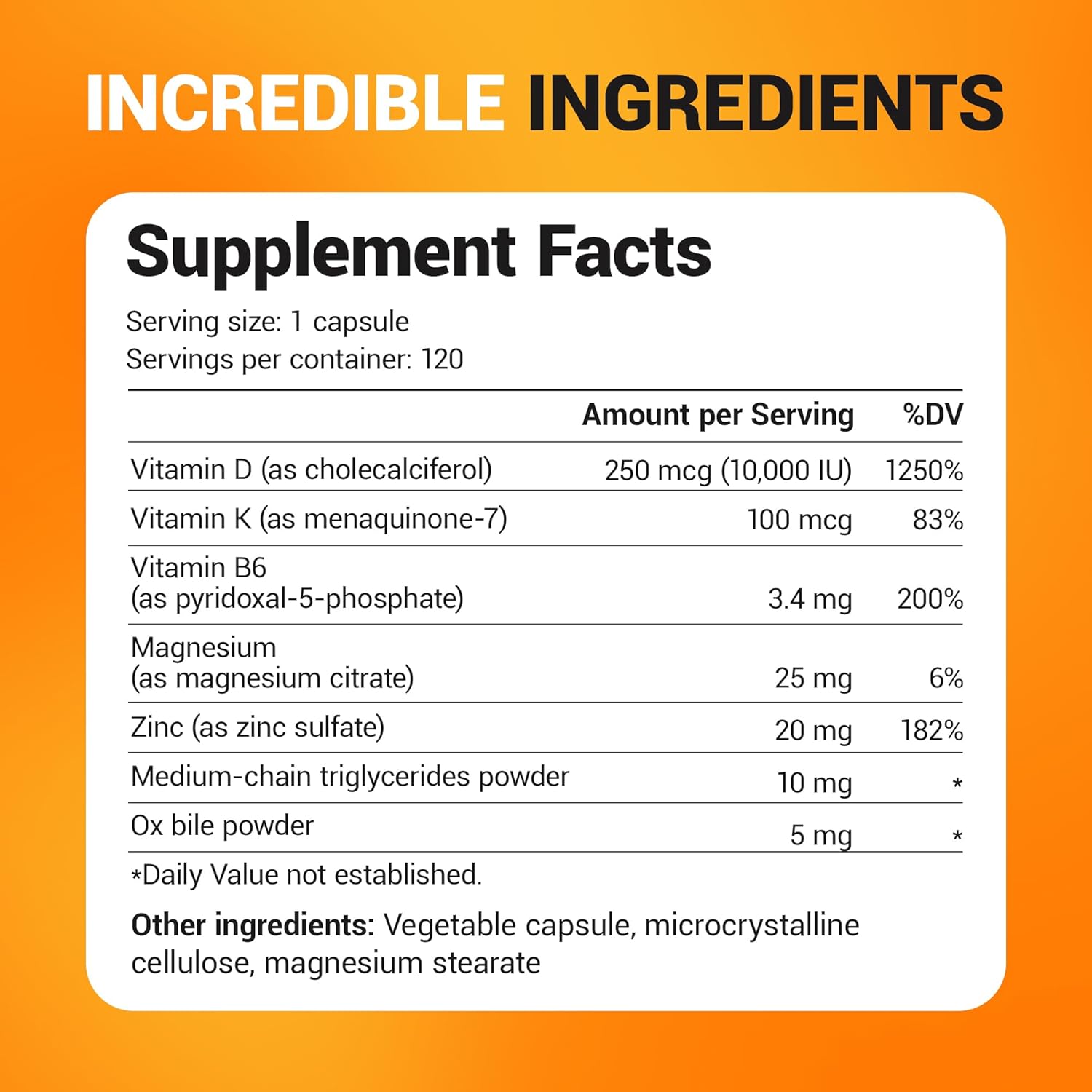 Dr. Berg Vitamin D3 K2 w/MCT Powder,K2 D3 Vitamin Supplement - 120 Capsule - Nirvana Guru