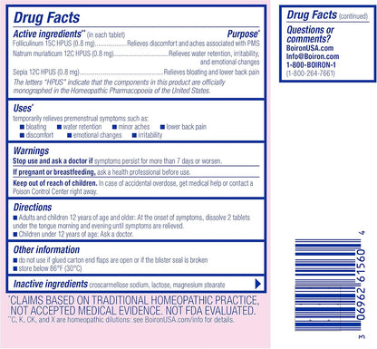 Boiron Cyclease PMS Relief Tablets for Symptoms from PMS,60 Count - Nirvana Guru