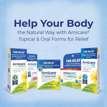 Boiron Arnicare Gel and Arnica 30c Value Pack for Pain Relief,2.6 oz + 80 Pellet Tube - Nirvana Guru
