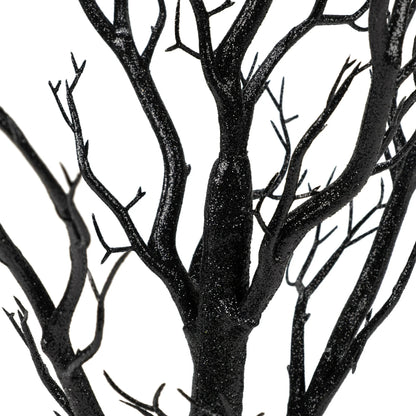 Ghostly Disco Tree Tabletop Decor, Silver & Black, 18", Halloween by Way To Celebrate nirvanaguru