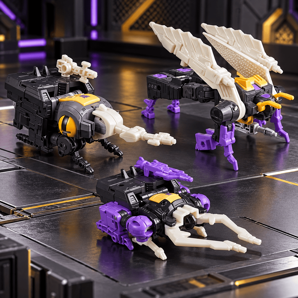 Transformers Studio Series The Transformers: The Movie MTMTE Collection Insecticon Bombshell, Insecticon Shrapnel, & Insecticon Kickback