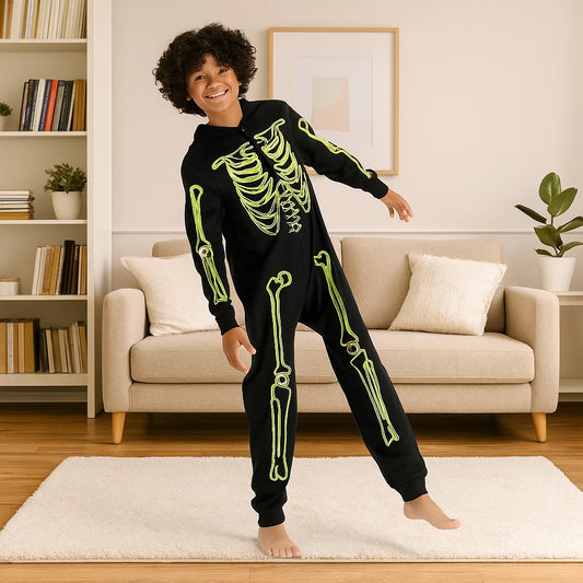 Boys' Halloween Skeleton Union Suit - Cat & Jack™ Black nirvanaguru
