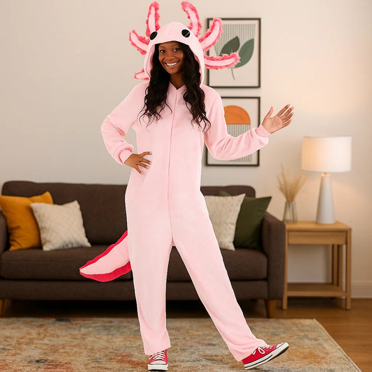 Adult Axolotl Halloween Costume, Cute Critter Unisex Outfit nirvanaguru