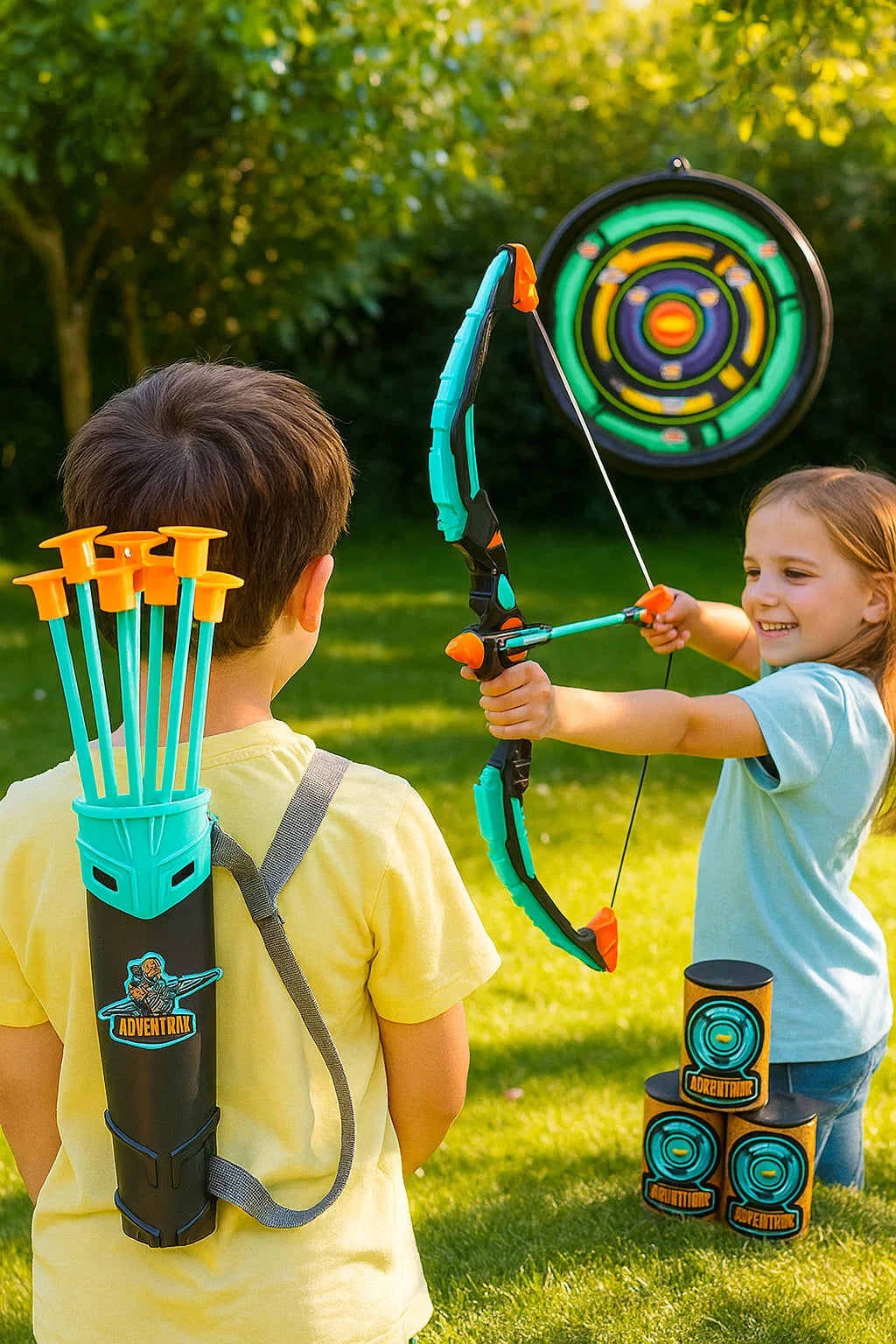 JOYIN Kids Bow and Arrow Set, LED Light Up Archery Toy Set with 9 Suction Cup Arrows, Target & Arrow Case, Indoor and Outdoor Hunting Play Gift Toys for Kids, Boys & Girls Ages 6-12 Nirvana Guru