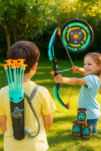 JOYIN Kids Bow and Arrow Set, LED Light Up Archery Toy Set with 9 Suction Cup Arrows, Target & Arrow Case, Indoor and Outdoor Hunting Play Gift Toys for Kids, Boys & Girls Ages 6-12 Nirvana Guru