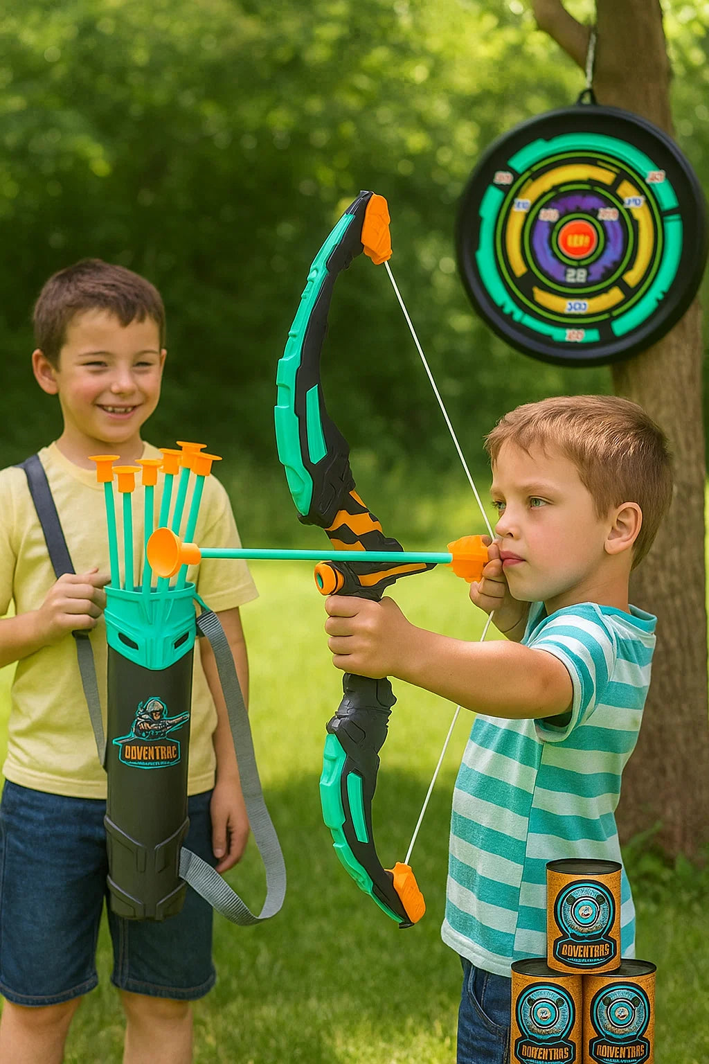 JOYIN Kids Bow and Arrow Set, LED Light Up Archery Toy Set with 9 Suction Cup Arrows, Target & Arrow Case, Indoor and Outdoor Hunting Play Gift Toys for Kids, Boys & Girls Ages 6-12 Nirvana Guru