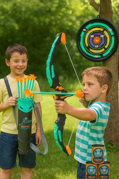 JOYIN Kids Bow and Arrow Set, LED Light Up Archery Toy Set with 9 Suction Cup Arrows, Target & Arrow Case, Indoor and Outdoor Hunting Play Gift Toys for Kids, Boys & Girls Ages 6-12 Nirvana Guru
