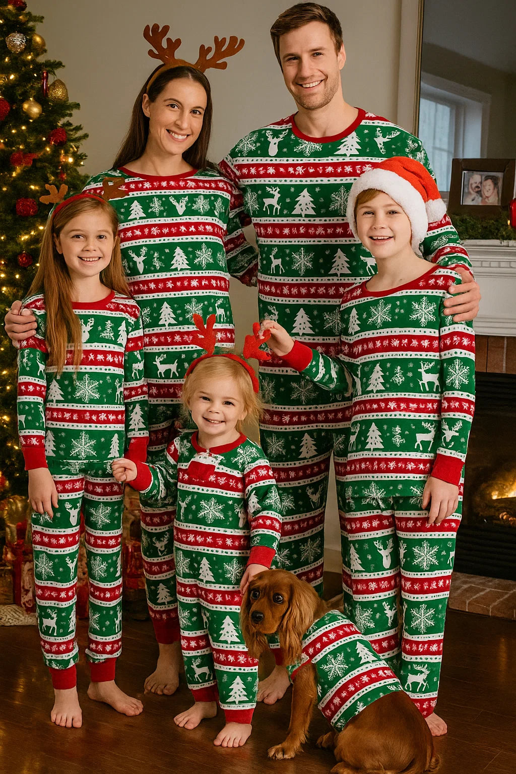 Feionusin Family Christmas Pajamas Matching Sets, Xmas Pjs Sets Holiday Sleepwear Matching Pajamas Long Sleeve Nightwear Set nirvanaguru