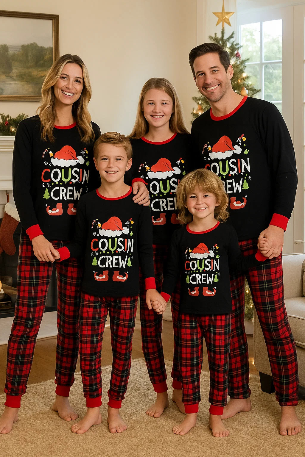 Family Christmas Pajamas Matching Sets Holiday Pjs Sleepwear Cousins Crew Outfits For Women Men Adults Couples nirvanaguru