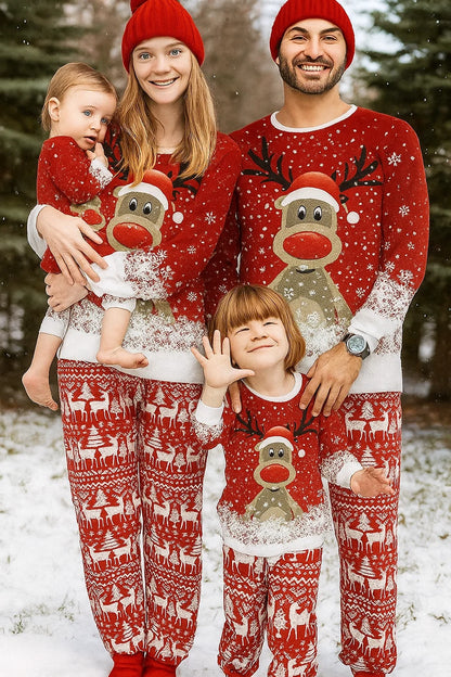 Matching Christmas Pajamas for Family Cute Printed Xmas Pajamas Set Holiday Family Sleepwear Sets for Womens Couples nirvanaguru