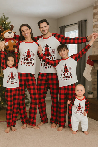 Matching Christmas Pajamas for Family Cute Printed Xmas Pajamas Set Holiday Family Sleepwear Sets for Womens Couples nirvanaguru
