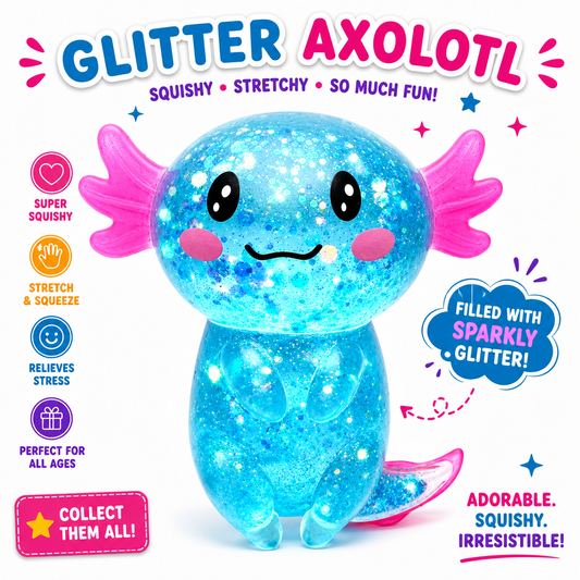 Colorful Axolotl Squishy Fidget Toy Stretchy Salamander Stress Relief Squeeze Nirvana Guru