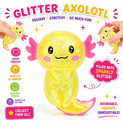 Colorful Axolotl Squishy Fidget Toy Stretchy Salamander Stress Relief Squeeze Nirvana Guru