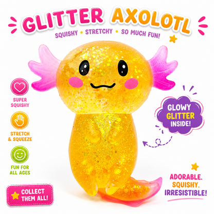 Colorful Axolotl Squishy Fidget Toy Stretchy Salamander Stress Relief Squeeze Nirvana Guru