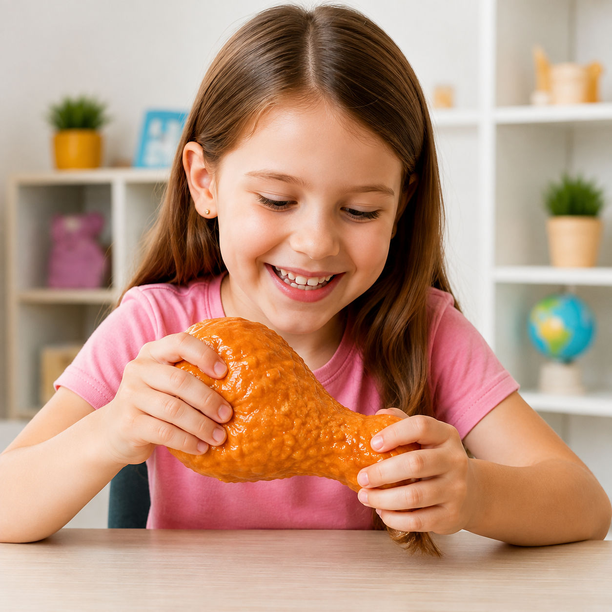 Squishy Fried Chicken Squish Toy - Ages 3+
