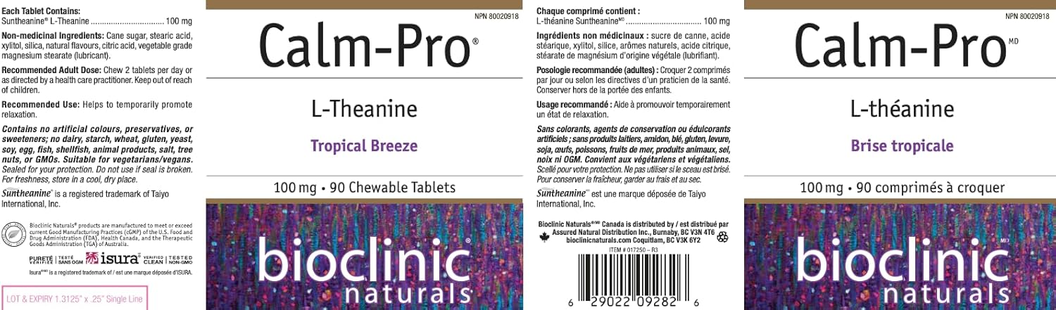 Bioclinic Calm Pro Chewable Tablets, 90 Count - Nirvana Guru