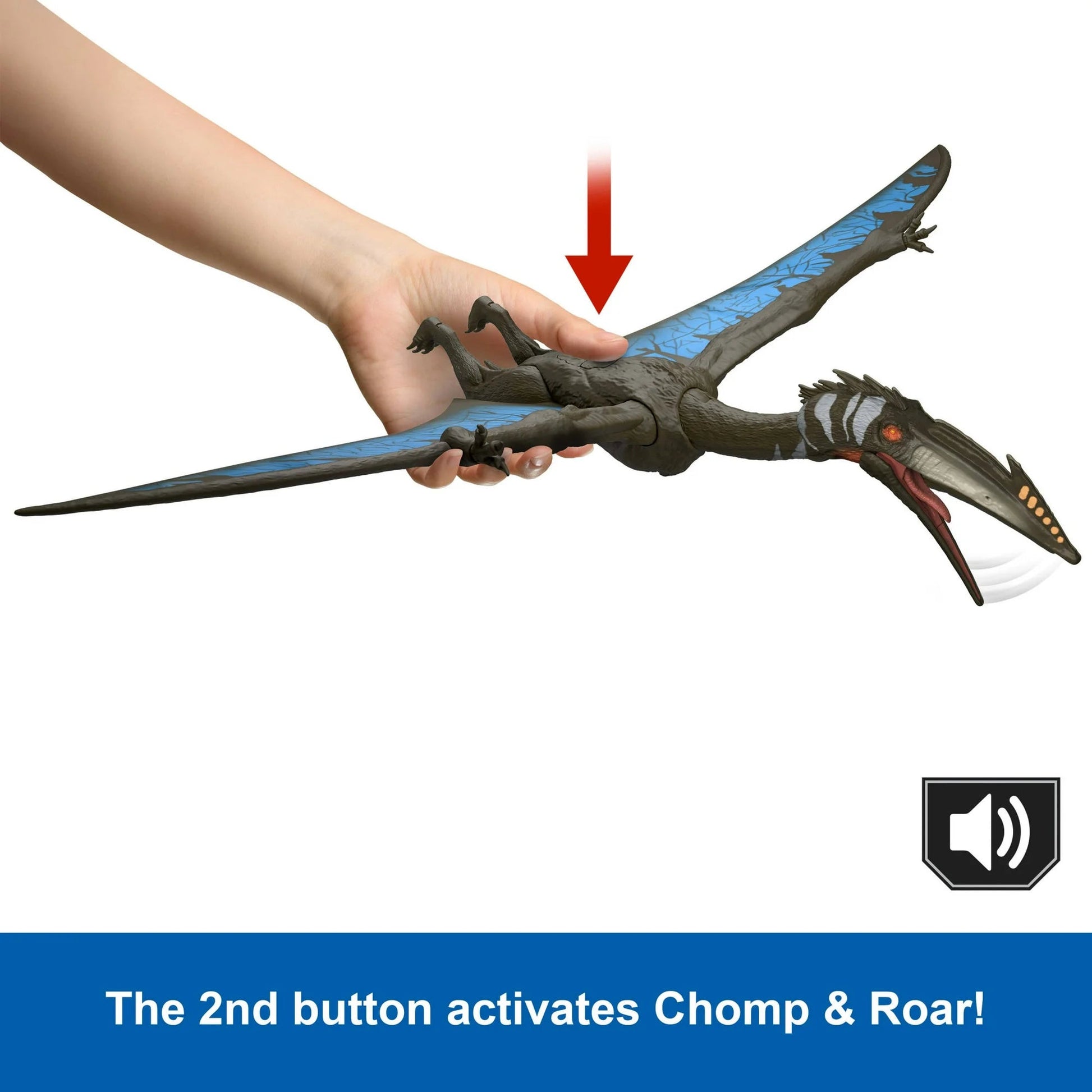 Jurassic World Rebirth Quetzalcoatlus Action Figure, Winged Dinosaur Toy with Sound, Aerial Ambush nirvanaguru