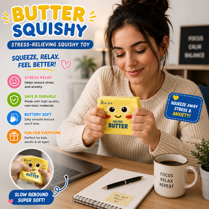 New Upgraded Smile Face Butter Squishy Toys - Slow Rebound Dumpling Squishy - Soft Stretchy Sensory Squeeze Toys - Stress Relief Fidget Toys - Office Desk Toys & Daily Leisure Gifts (Smiley) Nirvana Guru