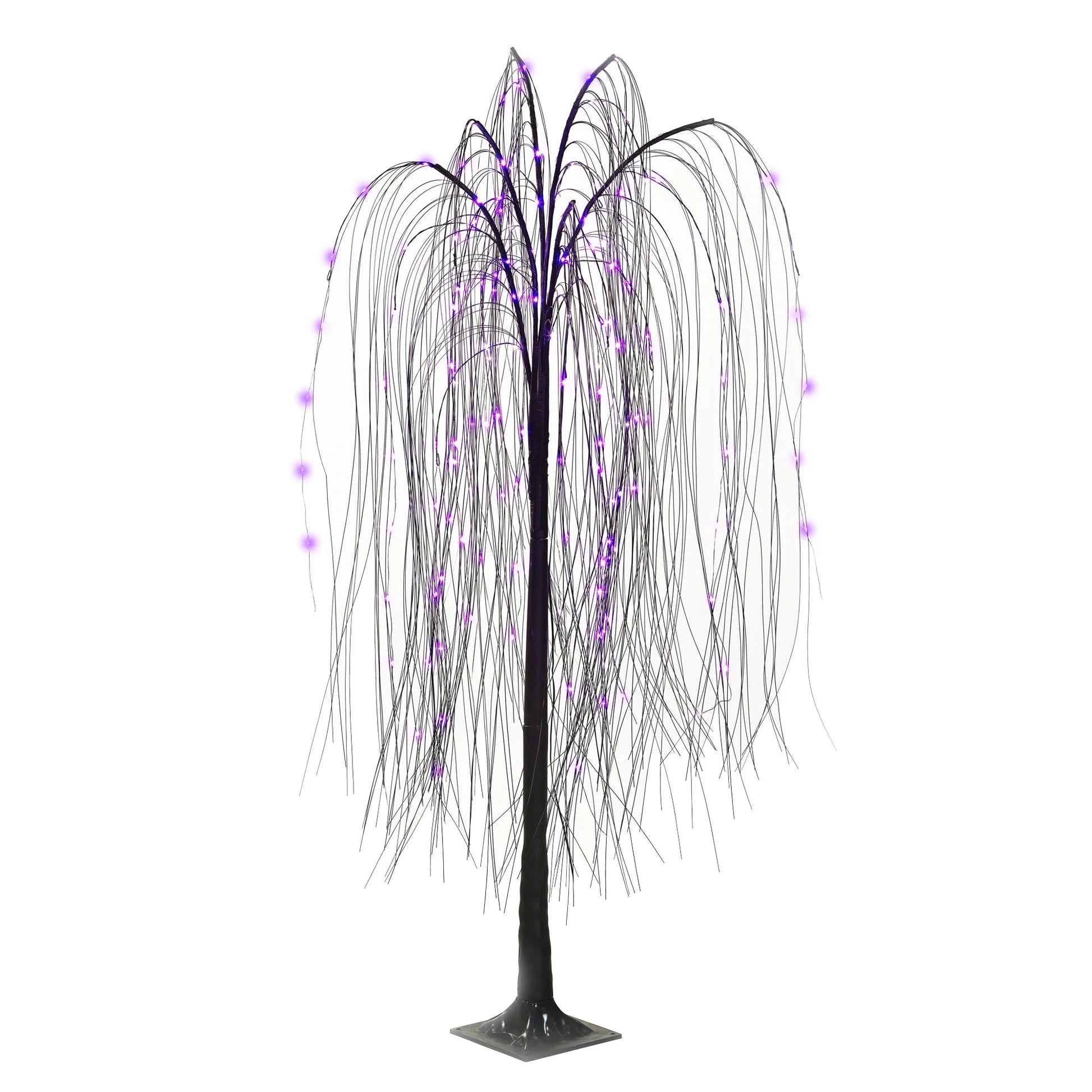 Orange and Purple Willow Tree, 48in, Color Changing LEDs, 8-Function Battery-Operated, Halloween Indoor/Outdoor, by Way To Celebrate nirvanaguru