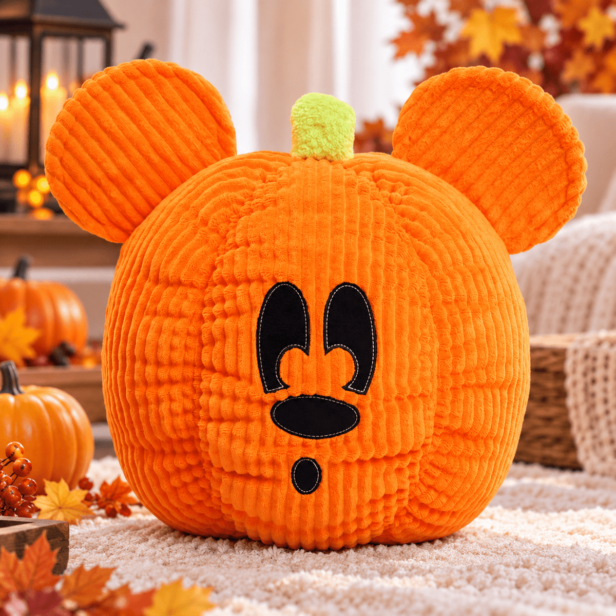 Just Play Disney Halloween Large Orange Mickey Plush