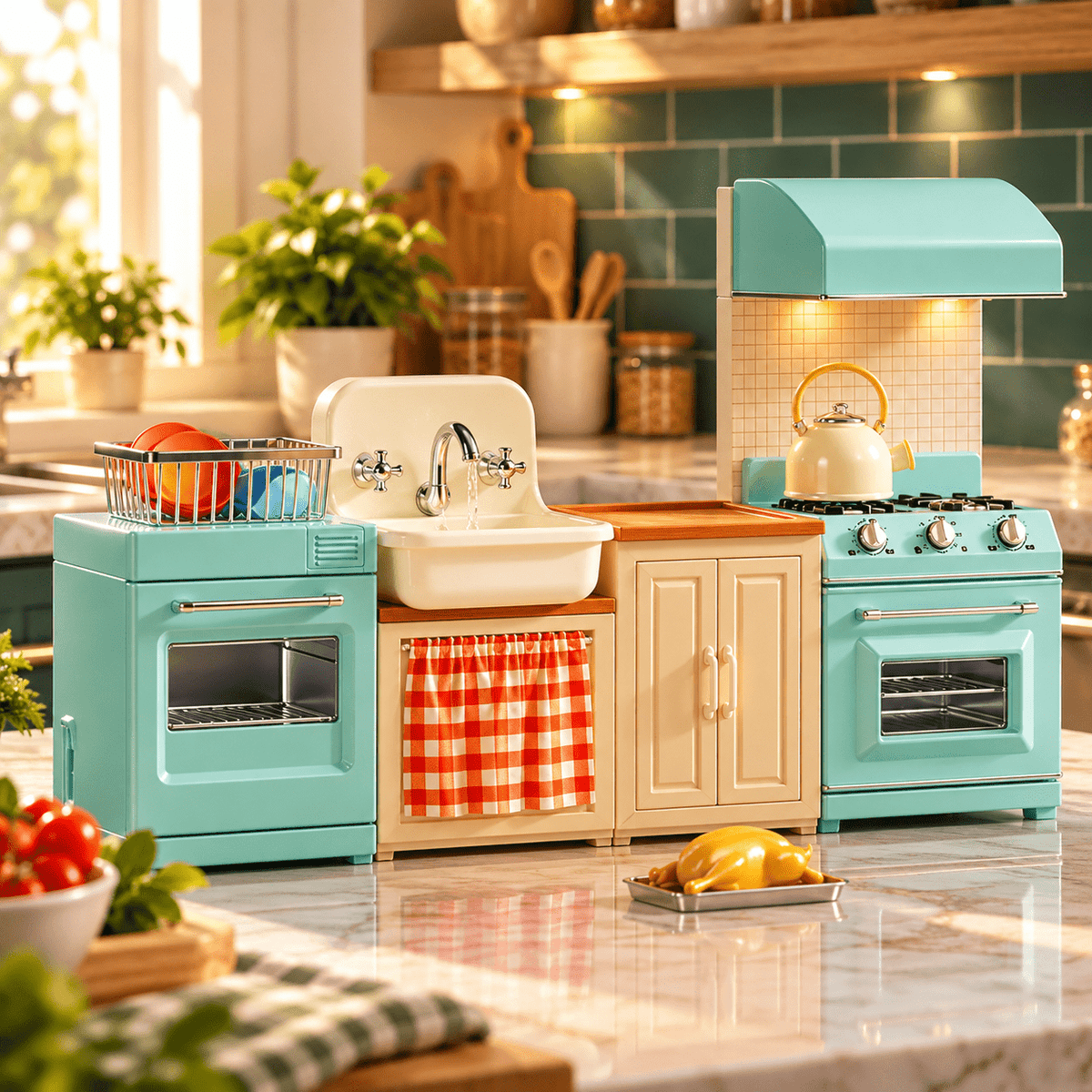 Mini Brands Magic Cook Kitchen Playset Series 1 by ZURU, Miniature Kitchen Set with Utensils & Accessories