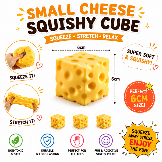 Jumbo Cheese Squishy Stress Relief Toy – Slow Rising Sensory Squeeze (Yellow) Nirvana Guru