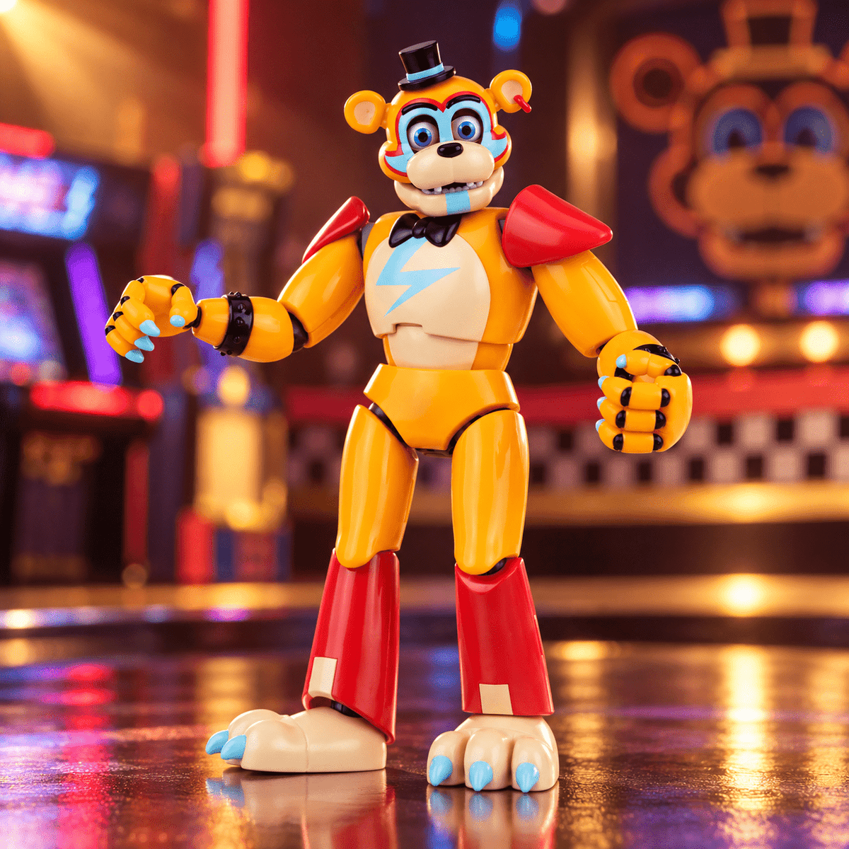 Jazwares Five Nights at Freddy's Endo-Series Glamrock 6-in Action Figure with Freddy and Shattered Glamrock Freddy Parts