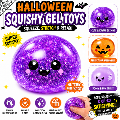 Halloween Spooky Ghost Ball-Halloween Baozi Squeeze with Box-Stress Relief Fidget Sensory for Anxiety Relief Nirvana Guru
