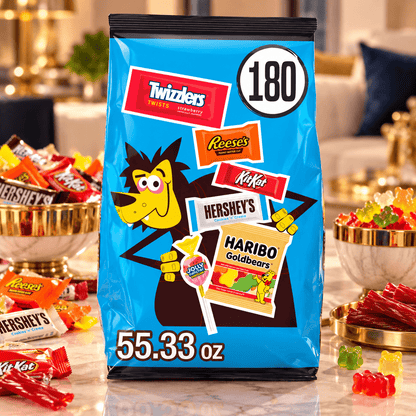 Hershey Assorted Halloween Candy Bulk Bag, 55.33 oz, 180 Pieces