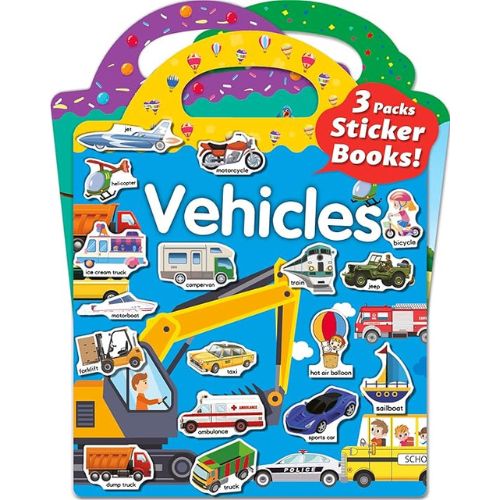 Reusable Sticker Book for Toddlers 2-4 Years, Stickers for Kids, Toddler Sticker Book Ages 1-3, Toddler Craft Activities, Toddlers Travel Toys Ages 2+ Boy Girl Birthday Gifts nirvanaguru
