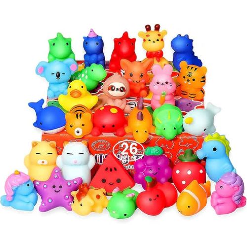 Squishies, 26 Pack Mochi Squishy Toys - Kawaii Cat Squishys Slow Rising Animals - Party Favors, Goodie Bag, Birthday Gifts, Mini Squishies Stress Reliever Toy nirvanaguru