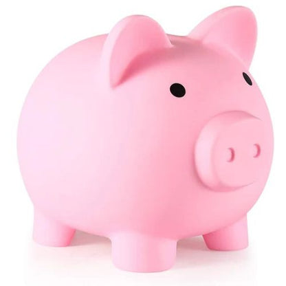 Piggy Bank, Unbreakable Plastic Money Bank, Coin Bank for Girls and Boys, Medium Size Piggy Banks, Practical Gifts for Birthday, Easter, Christmas (Pink) nirvanaguru