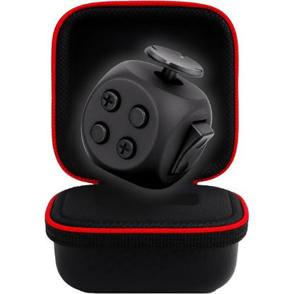 PILPOC theFube Fidget Cube – 6-Sided Infinity Stress Relief Toy for Adults & Kids | Focus & Mindfulness Aid with Silent & Audible Modes + Carry Case (Midnight) nirvanaguru