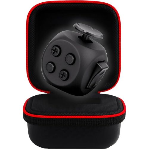 PILPOC theFube Fidget Cube – 6-Sided Infinity Stress Relief Toy for Adults & Kids | Focus & Mindfulness Aid with Silent & Audible Modes + Carry Case (Midnight) nirvanaguru