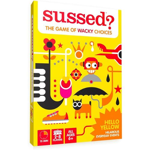 SUSSED The Wacky ‘What Would You Do?’ Card Game - Social Fun for Kids - Easy Travel Game, Family Activity - Ages 6+ - Yellow Pack nirvanaguru