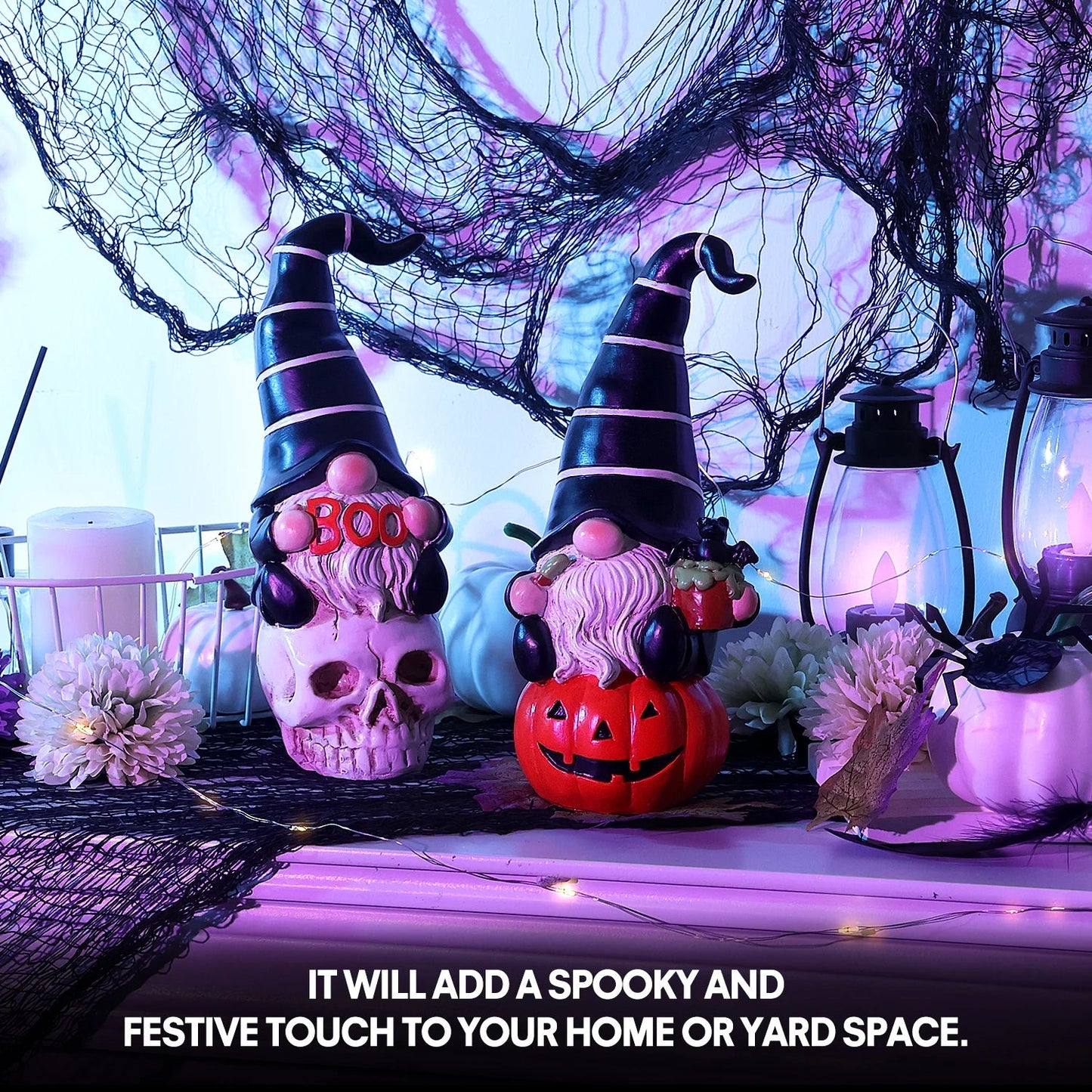 Ayieyill 2pcs Halloween Gnomes, Halloween Gifts, Halloween Decorations Indoor, Halloween Table Decor nirvanaguru