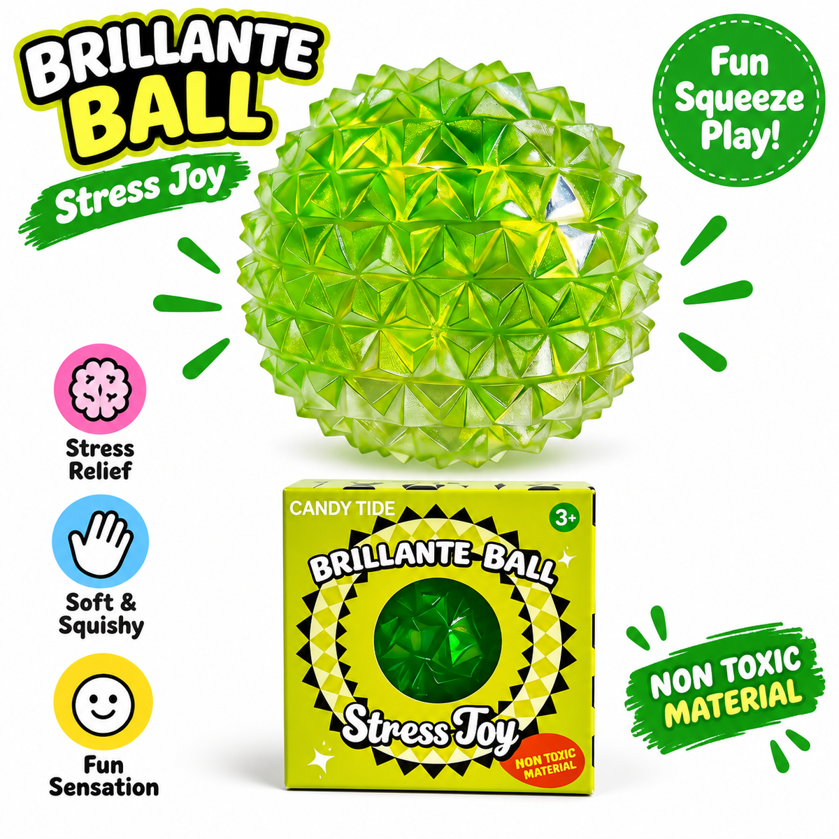 Diamond Squishy Fidget Toys -Slow Rising Kids Squishy Toys - Sensory Toys
