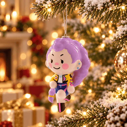 KPop Demon Hunters HUNTR/X Character Holiday Tree Decoration – Collectible Ornament, Choose Rumi, Mira or Zoey — Zoey