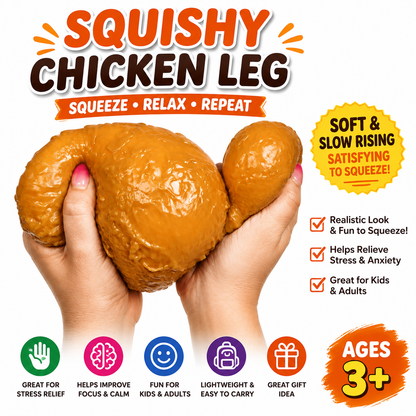Squishy Fried Chicken Squish Toy - Ages 3+
