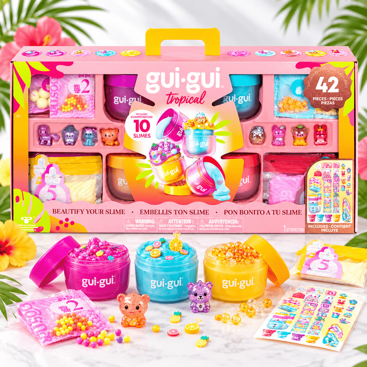 GUI GUI Tropical Deluxe Slime Gift Set, 42 Pieces