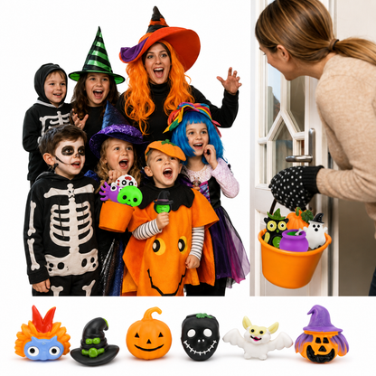 36Pcs Halloween Kawaii Squishies Treasure Box Mini Mochi Squishy Squeeze Toys Stress Reliever Anxiety Packs for Kids Halloween Party Favors (Halloween) Nirvana Guru