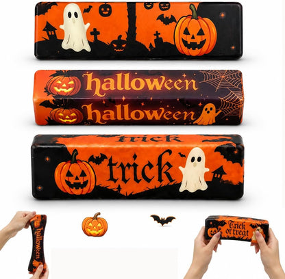 3Pcs Halloween Butter Squishy Toys - Ghost Slow Rising Squeeze Toys - Soft Sensory Fidget Toys - Halloween Themed Desktop Decorations for Kids & Adults - Random Designs Nirvana Guru