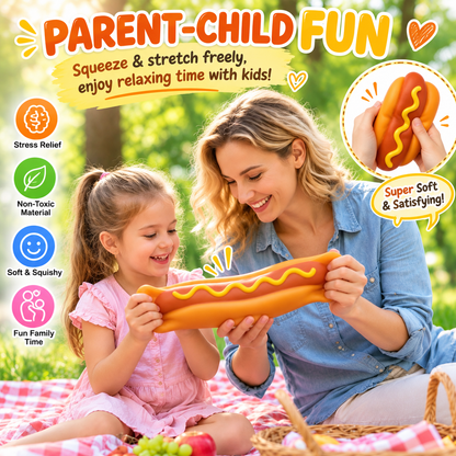 Squishy Hot Dog Colossal Rising Squeeze Toy for Anxiety Relief | Cute Giant Fruit Stress Balls Squishiest Toy, Birthday Gifts Party Favor for Adults Kids Nirvana Guru