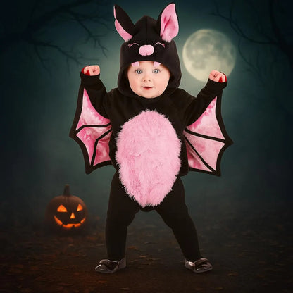 Baby Pink Vampire Bat Costume – Infant Halloween Outfit with Wings – Cute & Spooky Baby Bat Costume nirvanaguru
